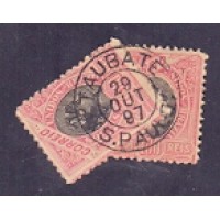 MADRUGADA - RHM 084 - CARIMBO TAUBATE S.PAULO - SOBRE 2 SELOS - 100 RÉIS - 1997