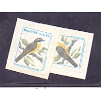 R-758 - 1998 - PÁSSAROS URBANOS - AUTOADESIVO - BEM-TE-VIZINHO DE TOPETE VERMELHO  - IMAGEM ILUSTRATIVA TEMOS + DE 1