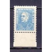 R-503 (1958) - VULTOS CÉLEBRES - FILIGRANA P - CORREIO ESTRELA BRASIL COM LETRAS GRANDES - PAPEL GROSSO - 1,50 AZUL CELESTRE DUQUE DE CAXIAS - MINT - RHM 135 UFS
