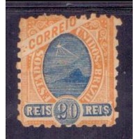 MADRUGADA - 82aM - 20 RÉIS - 1899 - TIPOS DE 1897 - DENTEAÇÃO 8.5-9 - RHM 100 UFS