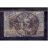 R-087 - MADRUGADA - CARIMBO QUELUZ (MG) COMPLETO SOBRE PAR DE 500 RÉIS - LINDO