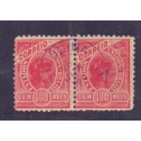 R-102 - MADRUGADA - CARIMBO JACOBINA - PAR HORIZONTAL - 100 RÉIS - MARGENS GRANDES - RHM R$ 120,00 (24 UFS) PRA CARIMBO COMUM