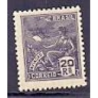 R-262 - (1929) - SÉRIE VOVÓ - FILIGRANA I - EUBRASIL EM ACRÓSTICO - HORIZONTAL - 20 RÉIS ARDÓSIA AVIAÇÃO - SELO MINT 