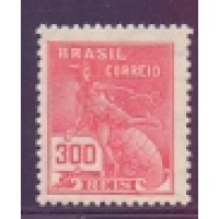 R-271 (1930) - SÉRIE VOVÓ FILIGRANA K ESTADINHO - 300 RÉIS VERMELHO MERCÚRIO E GLOBO SELO MINT 