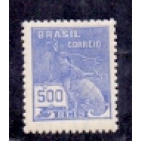 R-272 (1930) - SÉRIE VOVÓ FILIGRANA J ESTADINHO - 500 RÉIS ULTRAMAR MERCÚRIO E GLOBO - SELO MINT - RHM: 7,50 UFS