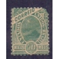 R-094 - MADRUGADA - 1900 - TIPO 1894 - NOVAS CORES - NOVO - 50 RÉIS - GOMADO - CHARNEIRA - PICOTE QUEBRADO CANTO SUP. ESQUERDO - RHM: 40,00 UFS