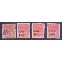 R-349/352 - 1933 - VOVÓ COM SOBRECARGA PRETA - NOVOS - SÉRIE COMPLETA COM AS 4 FILIGRANAS DIFERENTES - MUITO BOM ESTADO - RHM 1.099 UFS