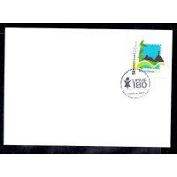 PB-002 - BRASILIANA LOGO 2 - RIO DE JANEIRO - ENVELOPE BRANCO - CARIMBO LIGUE 180 FIM DA VIOLÊNCIA CONTRA MULHERES - SELO PERSONALIZADO COM LOGO ANTIGO DOS CORREIOS - 2013 - MINT 