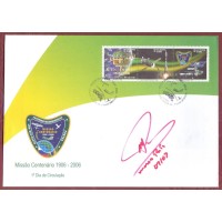 AUTÓGRAFO ASTRONAUTA MARCOS PONTES – SOBRE FDC DA MISSÃO ESPACIAL – 2006 – PERFEITO ESTADO DE CONSERVAÇÃO
