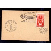 C-0353 + 3 CARIMBOS COMEMORATIVOS - 1954 - ESPORTE - BASQUETE - CARTELA COM SELO 