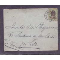 MADRUGADA - ENVELOPE CIRCULADO COM SELO DE 300 RÉIS DO RIO DE JANEIRO EM 11 DE JUNHO DE 1900 PARA LILLE (FRANÇA) COM CARIMBO DE CHEGADA NO VERSO EM 3 DE JULHO DE 1900 - LINDO