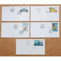 FDC-296/300 - FDCS BRASILIANA 1983 - 1 COM CADA SELO DO BLOCO – RARÍSSIMO RARÍSSIMO – PERFEITO ESTADO - RHM 10.000 UFS FDC-296/300 - FDCS BRASILIANA 1983 - 1 COM CADA SELO DO BLOCO – RARÍSSIMO RARÍSSIMO – PERFEITO ESTADO - RHM 10.000 UFS