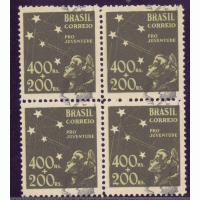 C-0148 - 1940 - VARIEDADE NÃO CATALOGADA: PRETO DESLOCADO PARA BAIXO - QUADRA C-0148 - 1940 - VARIEDADE NÃO CATALOGADA: PRETO DESLOCADO PARA BAIXO - QUADRA