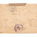 REVOLUÇÃO 1932 - PEQUENO ENVELOPE ENVIADO PARA SÃO PAULO COM CARIMBO M.M.D.C. - ETIQUETA DE FECHAMENTO - CARIMBOS EM AZUL NA FRENTE E NO VERSO - BOM ESTADO