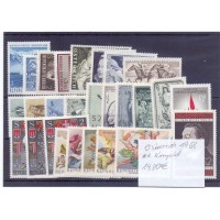 ÁUSTRIA - ANO COMPLETO - 1968 - MINT - 22 SELOS - 19 EUROS