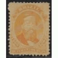 I-29 - 1866 - DOM PEDRO II – NOVO SEM GOMA - DENTEADO 500 RÉIS - LARANJA E AVERMELHADO – BEM CENTRADO – MUITO BONITO  - RHM 480 UFS