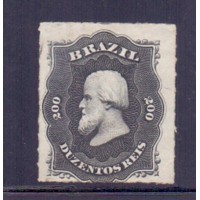I-35 - 1876 - NOVO COM GOMA CHARNEIRA - D. PEDRO II - 200 RÉIS - PERCÊ - LINDO SELO  COM ÓTIMA DENTENÇÃO  - RHM 140 UFS 