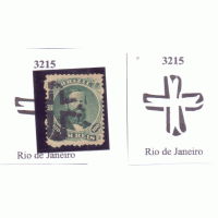 RIO DE JANEIRO – CARIMBO MUDO – DOM PEDRO DENTEADO 100 RÉIS (I-27)- MUITO BEM BATIDO – LINDO