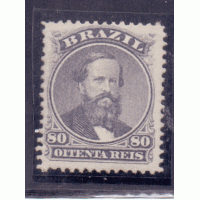 I-26 – NOVO GOMADO – LEVE CHARNEIRA – DOM PEDRO II DENTEADO 80 RÉIS – SUPER SUPER LINDO - RHM 180 UFS I-26 – NOVO GOMADO – LEVE CHARNEIRA – DOM PEDRO II DENTEADO 80 RÉIS – SUPER SUPER LINDO - RHM 180 UFS