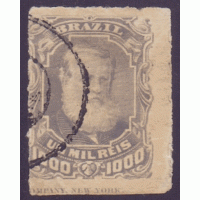 I-46L – CARIMBADO – DOM PEDRO II - PERCÉ - BARBA BRANCA – 1.000 RÉIS – LEGENDA NA MARGEM INFERIOR – BONITO SELO – MUITO DIFÍCIL - RHM 330 UFS I-46L – CARIMBADO – DOM PEDRO II - PERCÉ - BARBA BRANCA – 1.000 RÉIS – LEGENDA NA MARGEM INFERIOR – BONITO SELO – MUITO DIFÍCIL - RHM 330 UFS