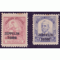 Z-12/13 - ZEPPELIN - SÉRIE COMPLETA - 1932 - NOVOS - GOMADOS – ALGUNS PONTOS DE OXIDAÇÃO - RHM 60 UFS