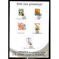 R-815/816/ 823/ 840/ 842 - CARIMBADOS - SOBRE FOLHETO DA EXPOSIÇÃO NORDEX 2009 - LINDA E ESCASSA PEÇA