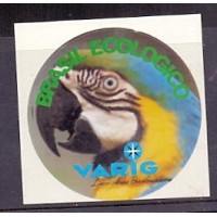 VARIG - ETQUETA ADESIVA - BRASIL ECOLÓGICO - MUITO BONITO - AVIAÇÃO