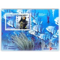 CUBA - 2010 - FUNDO DO MAR,BLOCO CARIMBADO