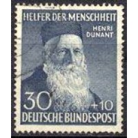 ALEMANHA FEDERAL - Y 0046 (1952) 75º ANIVERSÁRIO DA INVENÇÃO DO TELEFONE PHILIPP REIS - SELO USADO  MAS BONITO