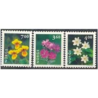 NORUEGA - ANO 2013 - Y1256/58 - FLORES - SÉRIE COM 3 SELOS MINT