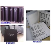 ÁLBUM BRASIL COMPLETO - 6 VOLUMES - 1843 A 2025 - COM ESTOJOS PROTETORES