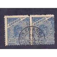 MADRUGADA - CARIMBO BRAGANÇA - SOBRE 2 SELOS - 200 RÉIS