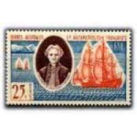 ANTÁRTICA FRANCESA - ANO 2013 -  Y18 (1959) - IVES JOSEPH DE KERGUELEN TREMAREC - NAVIOS E VELA SELO MINT
