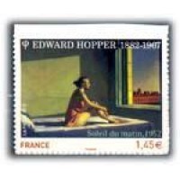 FRANÇA - ANO 2013 - QUADRO SOL DA MANHÃ DE HOPPER,SELO AUTO ADESIVO MINT