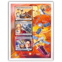 CONGO - ANO 2013  - SONDA OBSERVATÓRIO TELESCÓPIOS,SÉRIE COM 3 SELOS MINT 