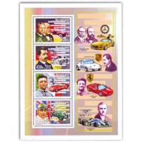 CONGO - ANO 2013 - CONSTRUTORES AUTOMOBILÍSTICOS,BLOCO COM 4 SELOS MINT