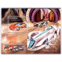UGANDA - ANO 2013 UGANDA - AUTO FUTURÍSTICO,BLOCO MINT