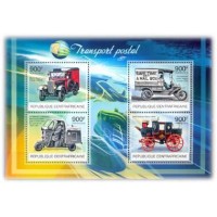 CENTRÁFRICA - ANO 2013 CENTRÁFRICA - VEÍCULOS POSTAIS,SÉRIE COM 4 SELOS MINT
