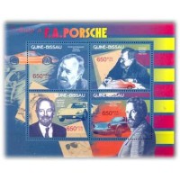 GUINÉ BISSAU - F. A PORSCHE E SEUS CARROS,SÉRIE COM 4 SELOS MINT - ANO 2013 