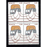 C-1079 - 1979 - METRO DO RIO DE JANEIRO  - QUADRA MINT - GOMADA - RHM R$ 8,00 ( 1,60 UFS X R$ 5,00)