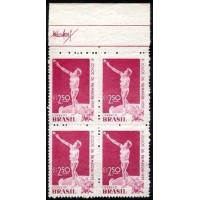 C-0439 Y - 1959 - 11º jogos da primavera - papel marmorizado - QUADRA - NOVA - GOMADA - RM R$ 480,00 (96 UFs X R$ 5,00)
