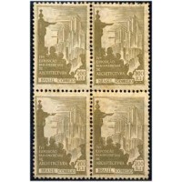 C-0025 - 1930 - 4° CONGRESSO DE ARQUITETURA,200 RÉIS OLIVA - QUADRA - MINT - GOMADA - MUITO BONITA - RHM R$ 1.200,00 (240 UFs X R$ 5,00) 