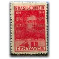 C-0203 - 1945 - 150 ANOS DO NASCIMENTO DE FRANCISCO MANOEL DA SILVA - FILIGRANA O CASA DA MOEDA - MINT - GOMADO - RHM R$ 450,00 ( 90 UFS X R$ 5,00)