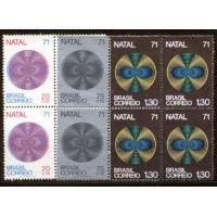 C-0718/720 - 1971 - NATAL - MANDALAS - SÉRIE 3 QUADRAS - MINT - GOMADO - RHM R$ 122,00 (24,40 UFs X R$ 5,00)