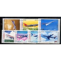 MONGOLIA - Y Ae 152/58 (1984) - AVIÕES MODERNOS EM VOO - SERIE 7 SELOS MINT
