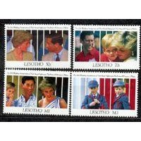 LESOTHO - Y 968/71 (1991) - 10º ANIVERSARIO DO CASAMENTO DO PRINCIPES DE GALLES - SERIE 4 SELOS - MINT