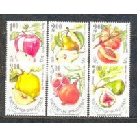 BULGARIA - Y 3512/17 (1993) - FRUTAS DIVERSAS - SERIE 6 SELOS MINT