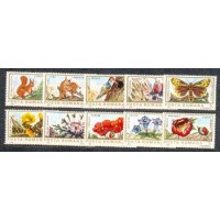 ROMENIA - Y 3465/74 (1983) - FAUNA E FLORA EUROPEIA - SERIE 10 SELOS MINT