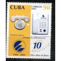 CUBA - Y 4219 (2005) - 10 ANIVERSARIO DA ETECSA (EMPRESA DE TELECOMUNICAÇÕES DE CUBA) - SELO MINT
