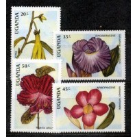 UGANDA - Y 510/13 (1988) -, FLORES -2ª SERIE - SERIE 4 SELOS MINT